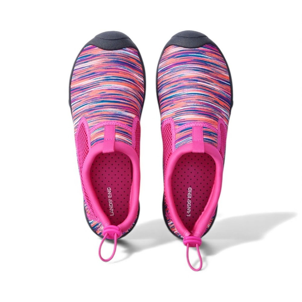 Lands' End Pink and Multicolor Aqua shoes Slip-Ons - Picture 2 of 4